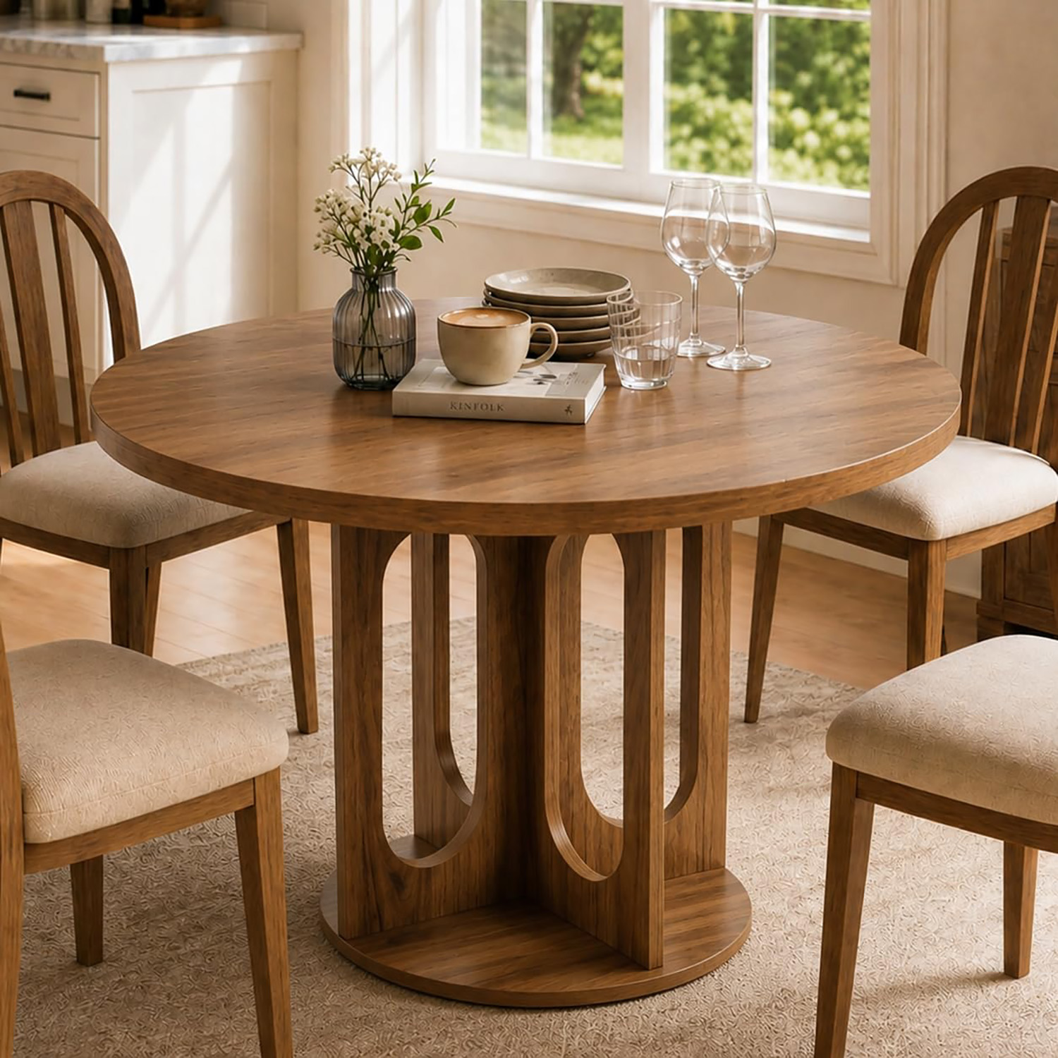 Kitchen Appliances Table - 47 inch ronde eettafel voor 4-6