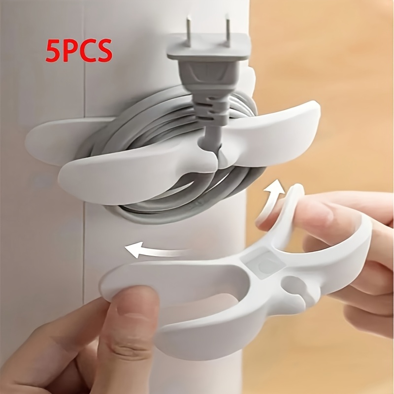 Kitchen Appliances In White - 5 witte of zwarte plastic kabelorganizers,