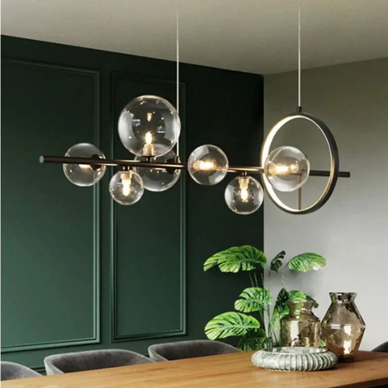Kitchen Appliances Table - Moderne glazen bubbels Led-hangerverlichting voor tafel