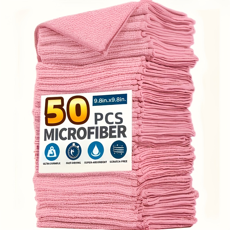 Kitchen Appliances In - 1-50 Stuks Lichtroze Microfiber Keukenhanddoeken Super