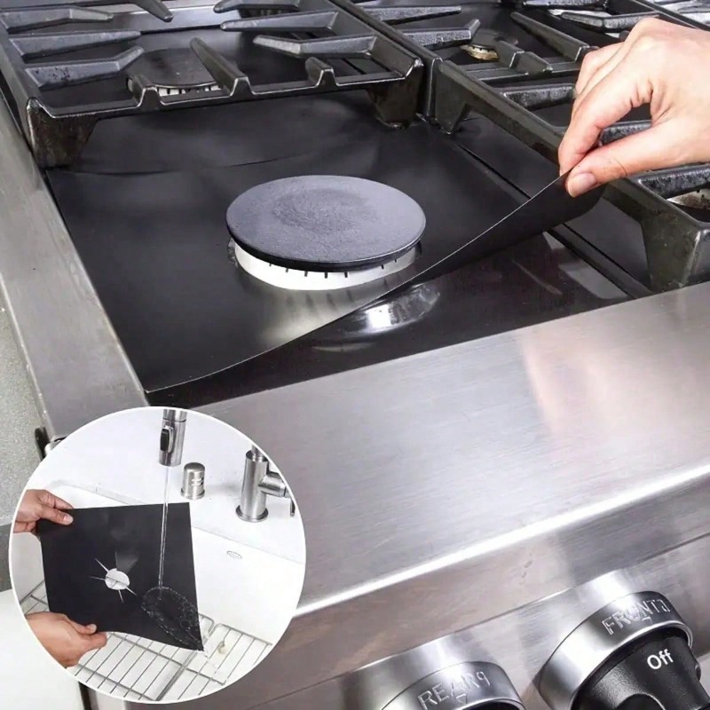 Kitchen Appliances Gas Stove - 2/4/6/8 Stuks Gasfornuisbeschermer Kookplaatbeschermer Reinigingsmat Pad