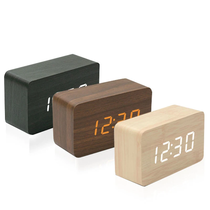 Kitchen Appliances Vintage - Houten digitale wekker voor slaapkamer kantoor
