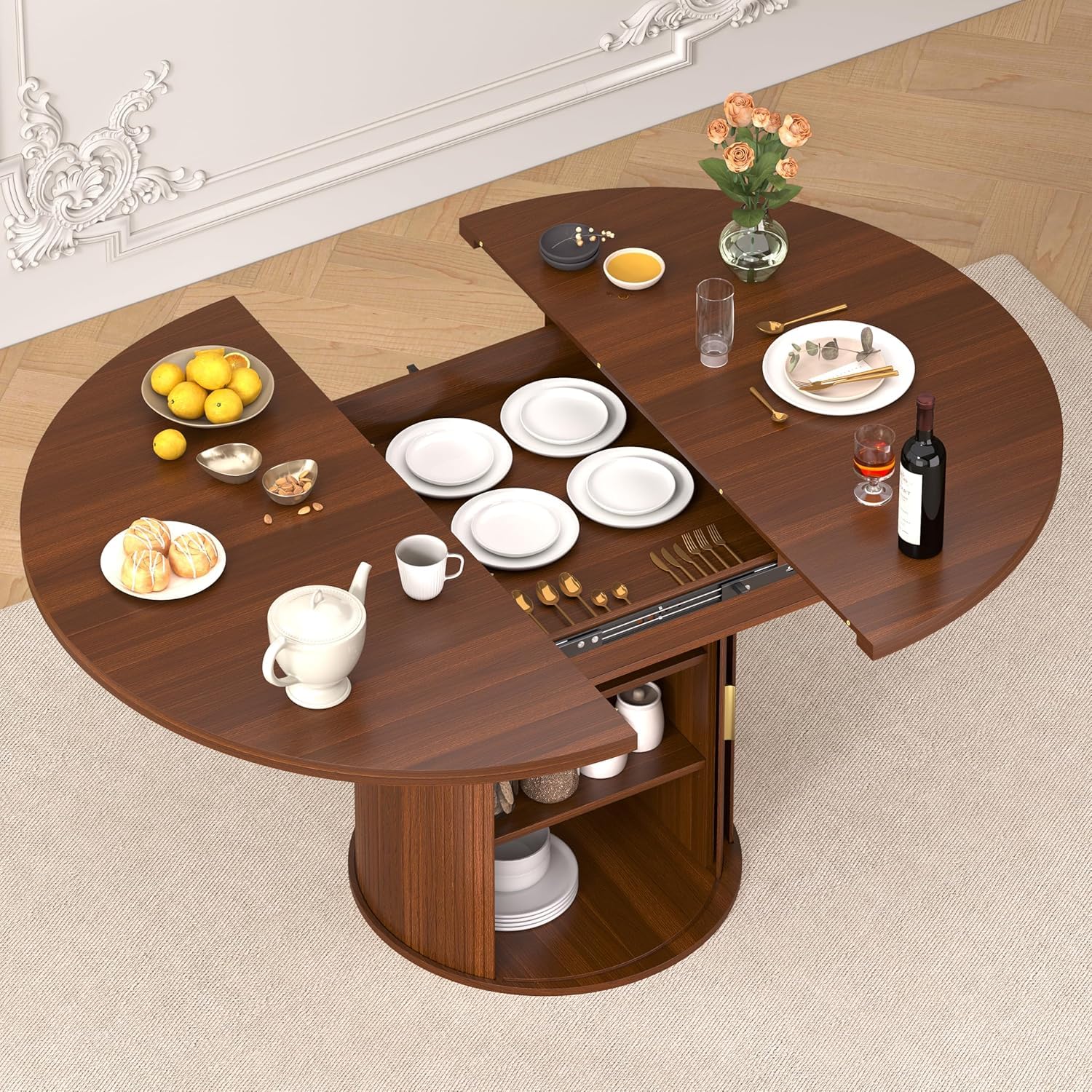 Uitschuifbare ronde eettafel:  - Kitchen Appliances Table recensie en prijs