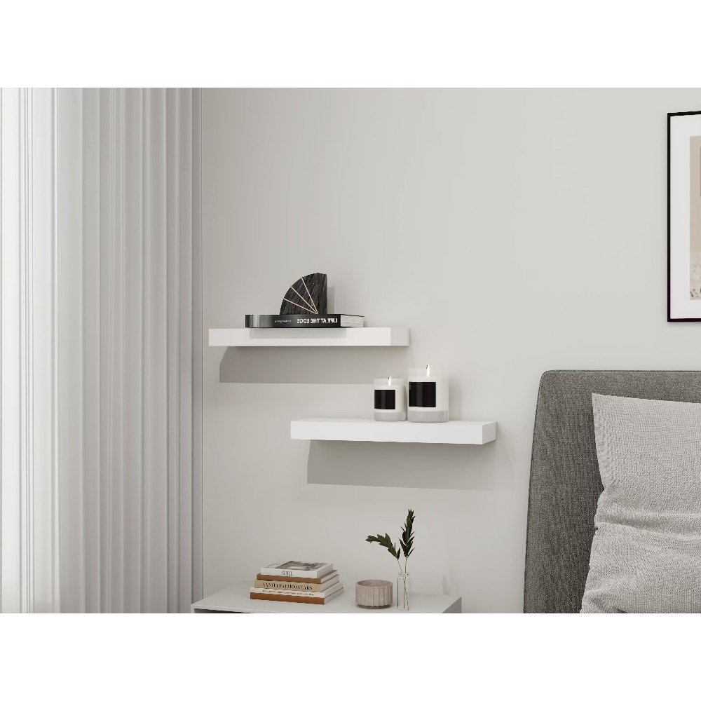 Witte zwevende planken set van - Kitchen Appliances In White recensie en prijs