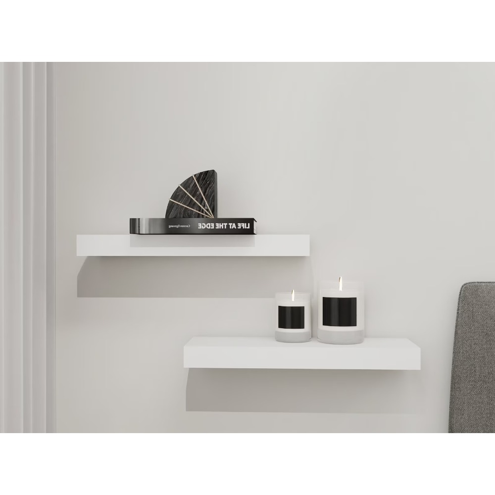 Witte zwevende planken set van - Kitchen Appliances In White recensie en prijs