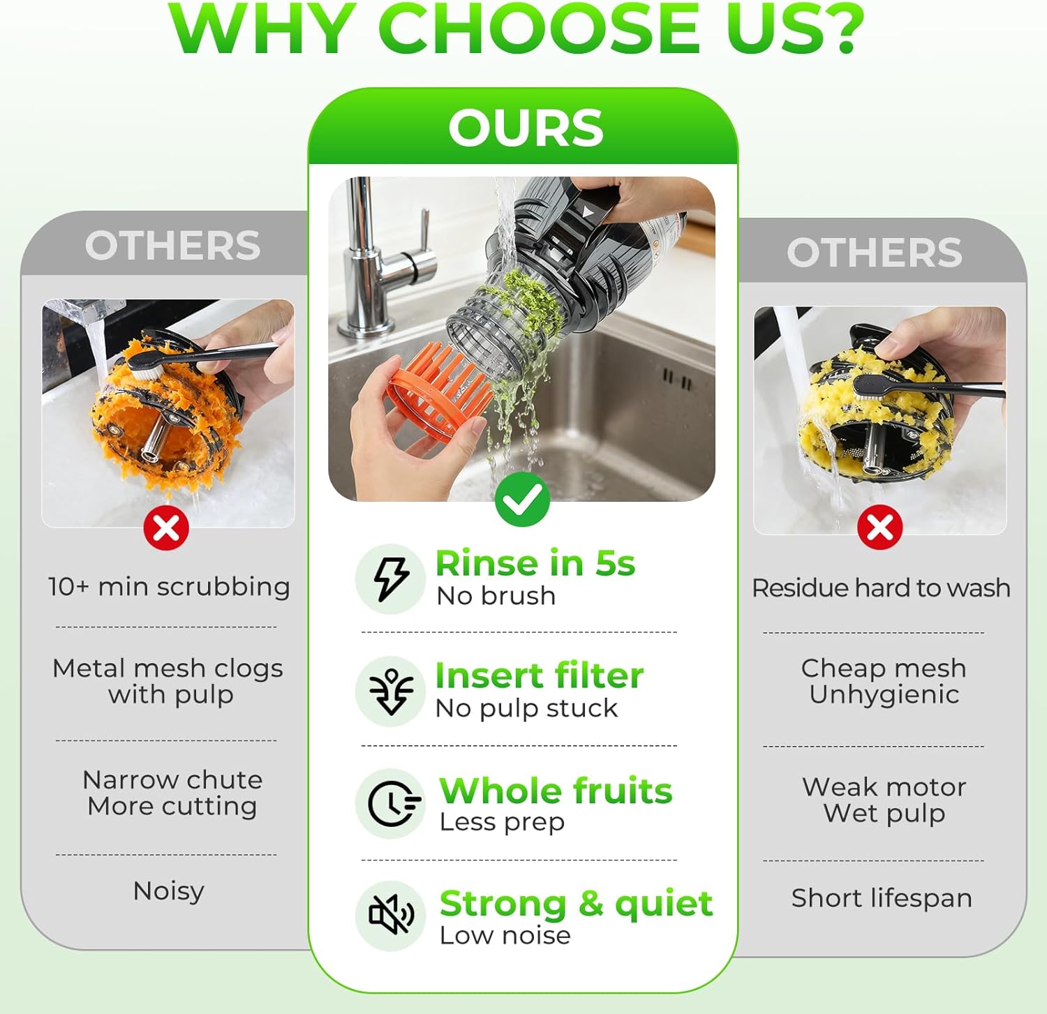 Langzaam werkende koudgeperste - Juicer Cold Press Slow recensie en prijs