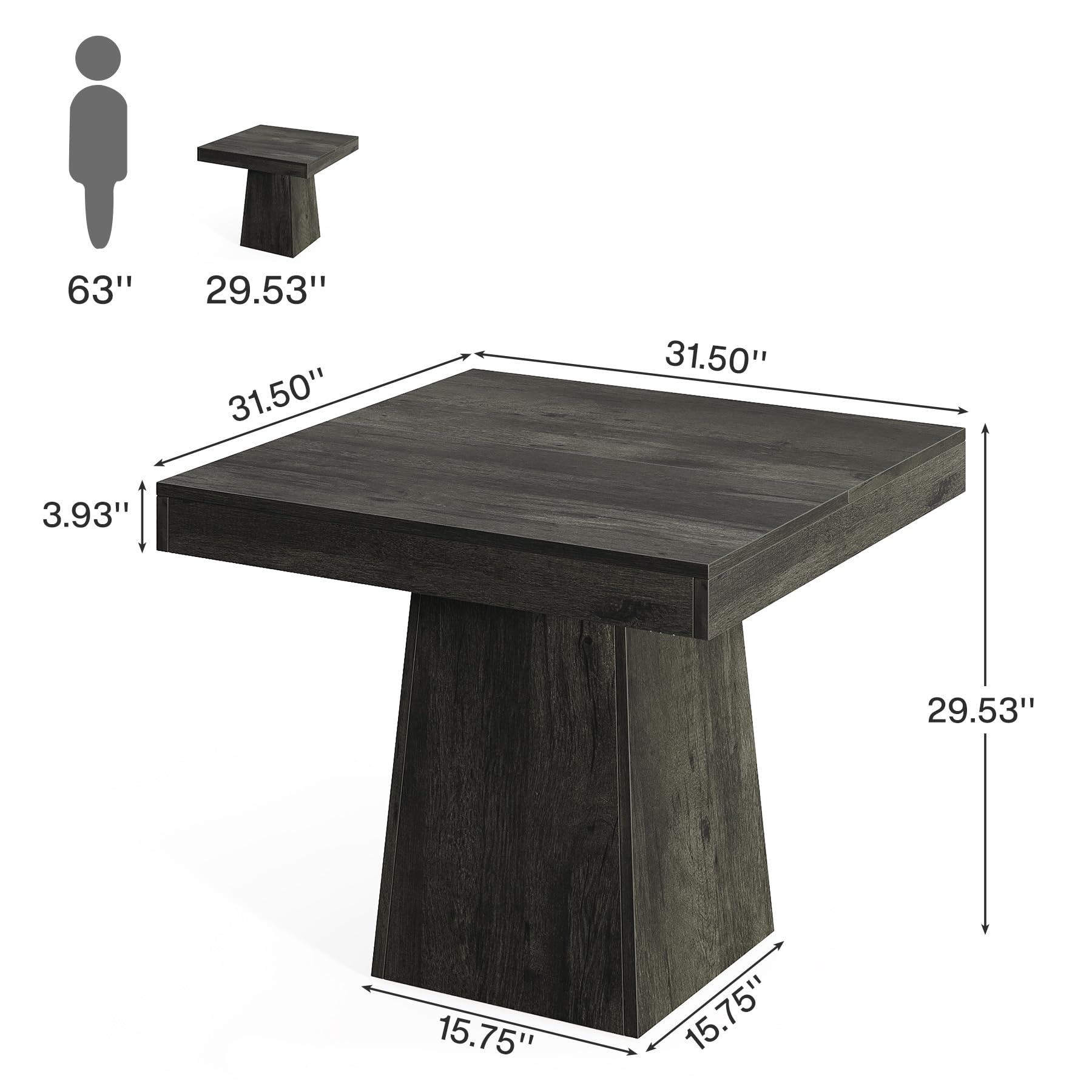 Tribesigns Square Dining Table - Kitchen Appliances Table recensie en prijs