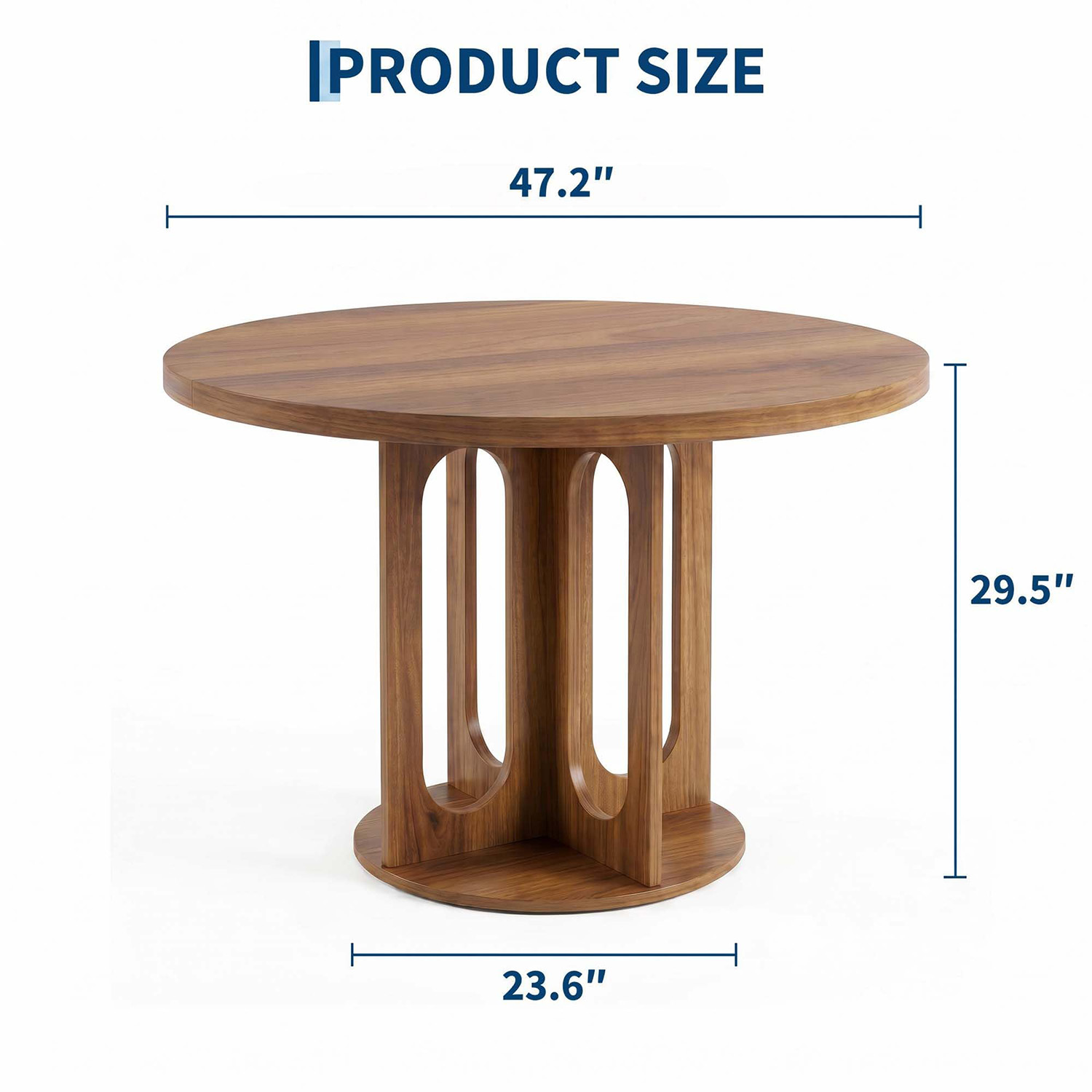 47 inch ronde eettafel voor 4- - Kitchen Appliances Table recensie en prijs