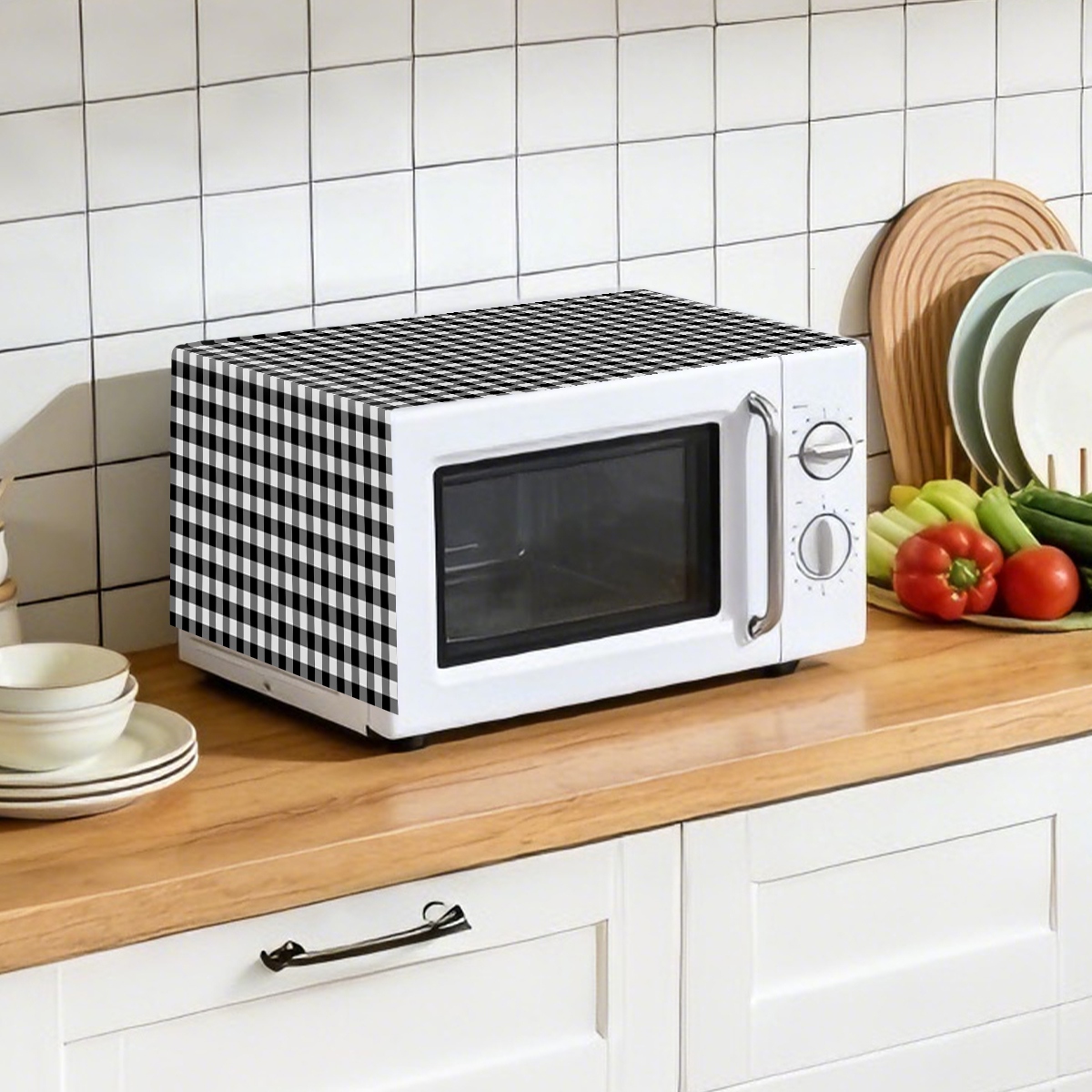 Zwart Wit Geruite Magnetron St - Kitchen Appliances In White recensie en prijs