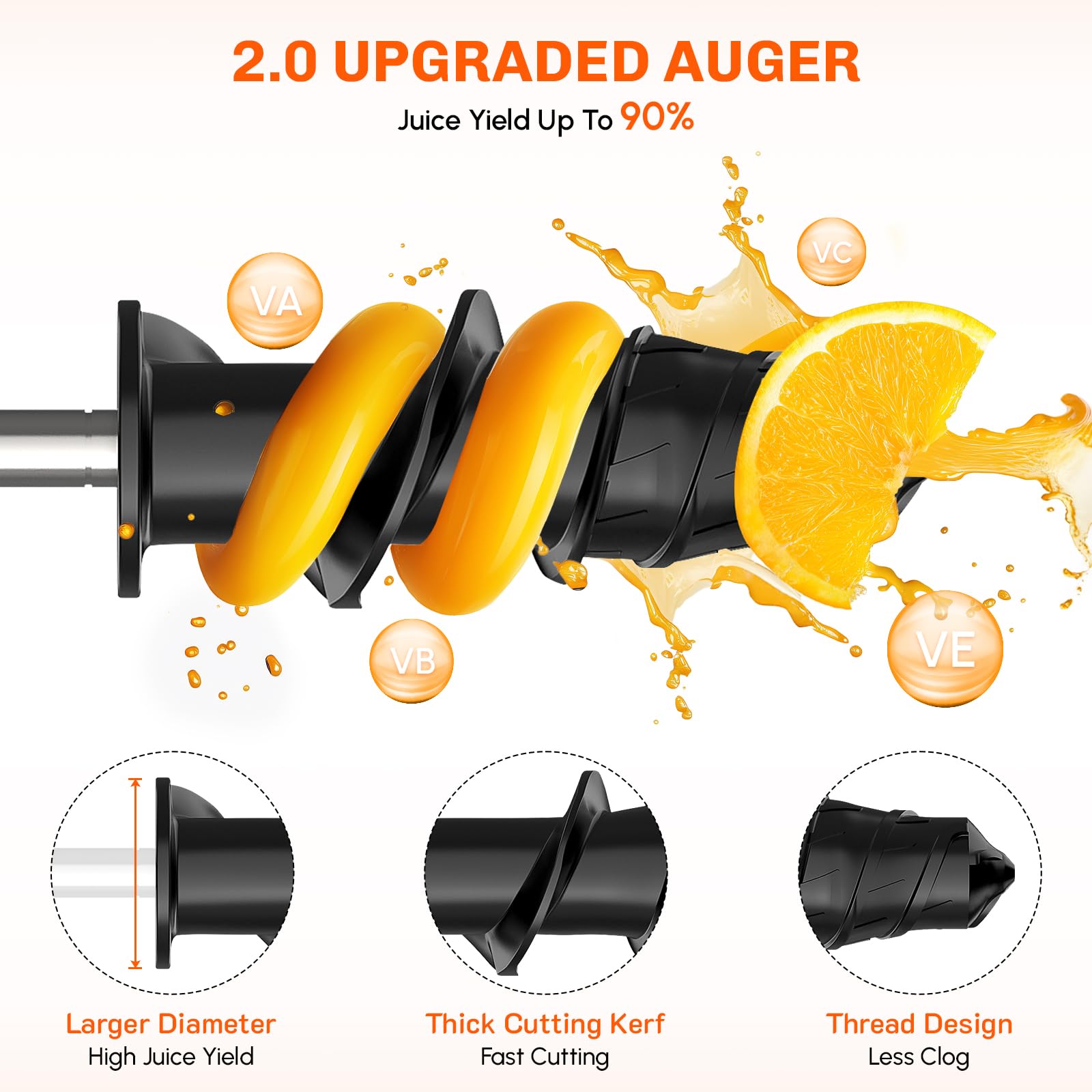 Kauwende sapcentrifuge-aanbouw - Juicer Cold Press Slow recensie en prijs